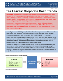 Tea Leaves: Corporate Cash Trends