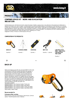 Back-up - Confined space kit - work and evacuation