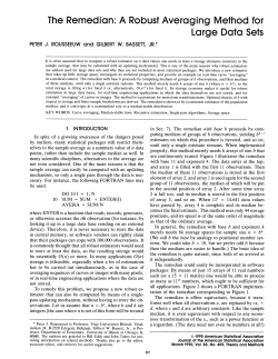 The Remedian: A Robust Averaging Method for Large Data Sets