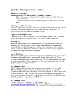 Sport Clubs Marketing Presentation – 8/22/12 Creating a Club