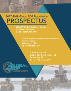 2017 Prospectus - Global SOF Foundation