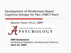 Adapting Cognitive-Behavioral Treatment of Chronic Pain for Low
