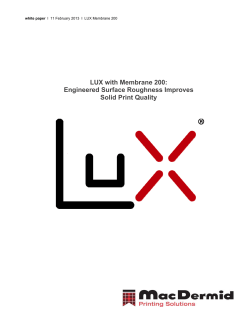 LUX with Membrane 200 - MacDermid Graphics Solutions