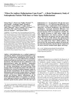 A Brain Morphometry Study of Schizophrenia Patients With Inner or