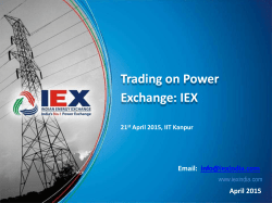 Trading on Power Exchange: IEX