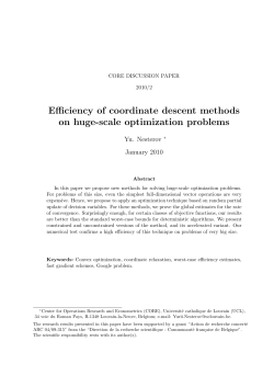 Efficiency of coordinate descent methods on huge