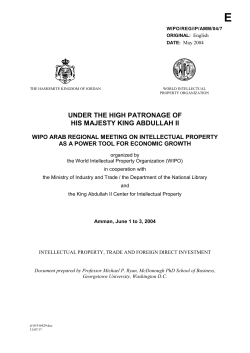 Intellectual Property, Trade and Foreign Direct Investment