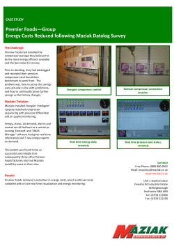 Premier Foods—Group Energy Costs Reduced following Maziak