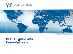 PTAB Practice 2016 - PTAB Litigation Blog