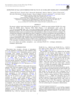 detection of h2o and evidence for tio/vo in an ultra-hot