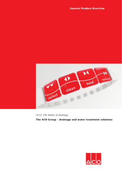 The ACO Group &ndash; drainage and water treatment solutions ACO. The
