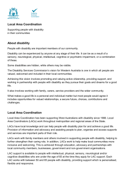 LAC brochure - Disability Services Commission