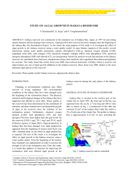 STUDY ON ALGAL GROWTH IN ISAHAYA RESERVOIR
