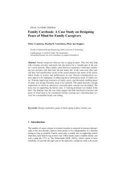 A Case Study on Designing Peace of Mind for Family - ID