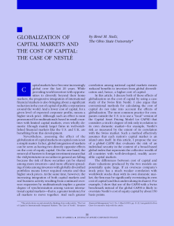 globalization of capital markets and the cost of capital: the case of