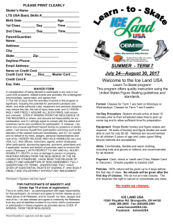 Learn to Skate Registration