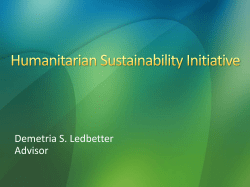 Humanitarian Sustainability Initiative