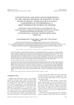 CONCENTRATION AND PATH-LENGTH DEPENDENCE ON THE