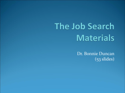 Job Search PPT