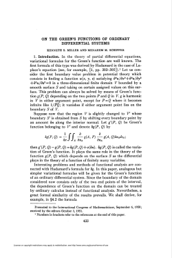 ON THE GREEN`S FUNCTIONS OF ORDINARY