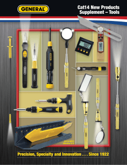 Cat14 New Products Supplement &ndash; Tools