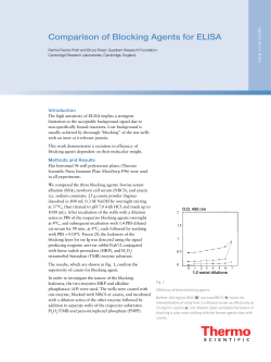 Comparison of Blocking Agents for ELISA