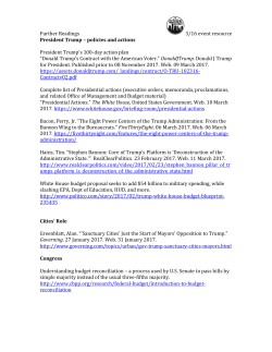policies and actions President Trump`s 100-day