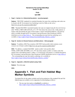 Appendix 1. Fish and Fish Habitat Map Marker Symbols
