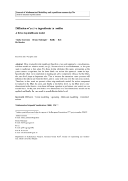 Diffusion of active ingredients in textiles
