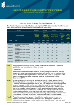 National Water Training Package (doc - 260.5kb)