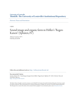 Sound image and organic form in HÃ¶ller`s "Regen