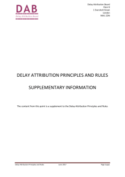 delay attribution principles and rules supplementary information