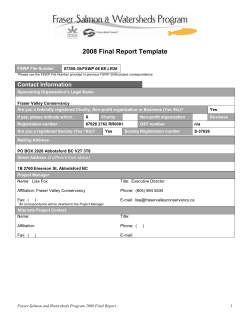 fraser salmon and watersheds program