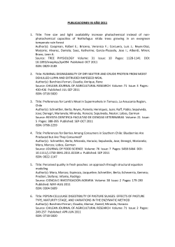 PUBLICACIONES ISI AÑO 2011 1. Title: Tree size and light
