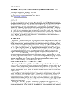 PEDFLOW: Development of an Autonomous Agent Model of