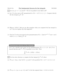 Fundamental theorem of line integrals