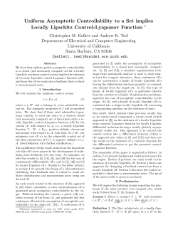 Uniform Asymptotic Controllability to a Set Implies Locally Lipschitz