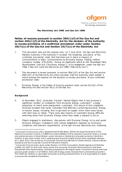 20140603 Reasons Document for revoking remaining