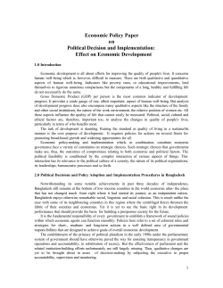 Economic Policy Paper on Political Decision and Implementation