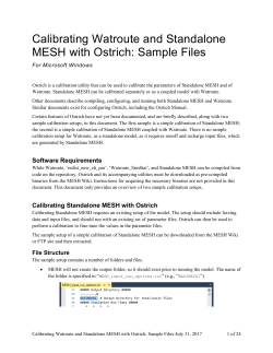 Calibrating Watroute and Standalone MESH with Ostrich: Sample Files