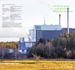 The Brista plant &ndash; sustainable electricity and heat