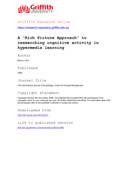 A &ldquo;Rich Picture Approach&rdquo; to researching cognitive activity in