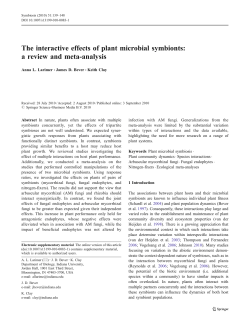 The interactive effects of plant microbial symbionts: a review and