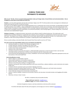 clinical team lead pathways to housing