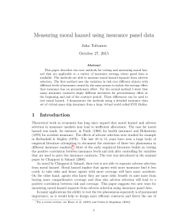 Measuring moral hazard using insurance panel data