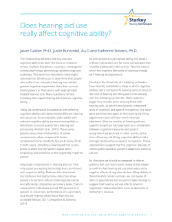 Does Hearing Aid Use Really Affect Cognitive Ability?