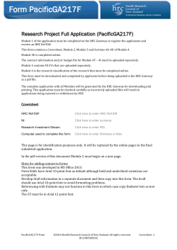 Form PacificGA217F - Health Research Council