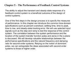 Chapter 5 &ndash; The Performance of Feedback Control Systems