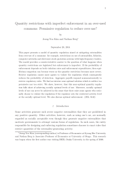 Quantity restrictions with imperfect enforcement in an over