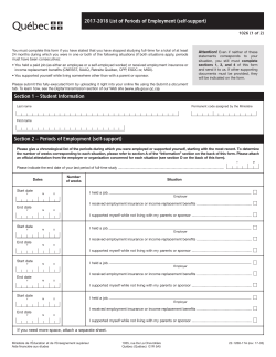 2015-2016 List of Periods of Employment (Independence)
